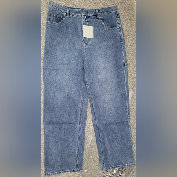 TIBI Classic Denim Slouchy Carpenter Jean 116 NWT Sz 31 - Picture 2 of 14